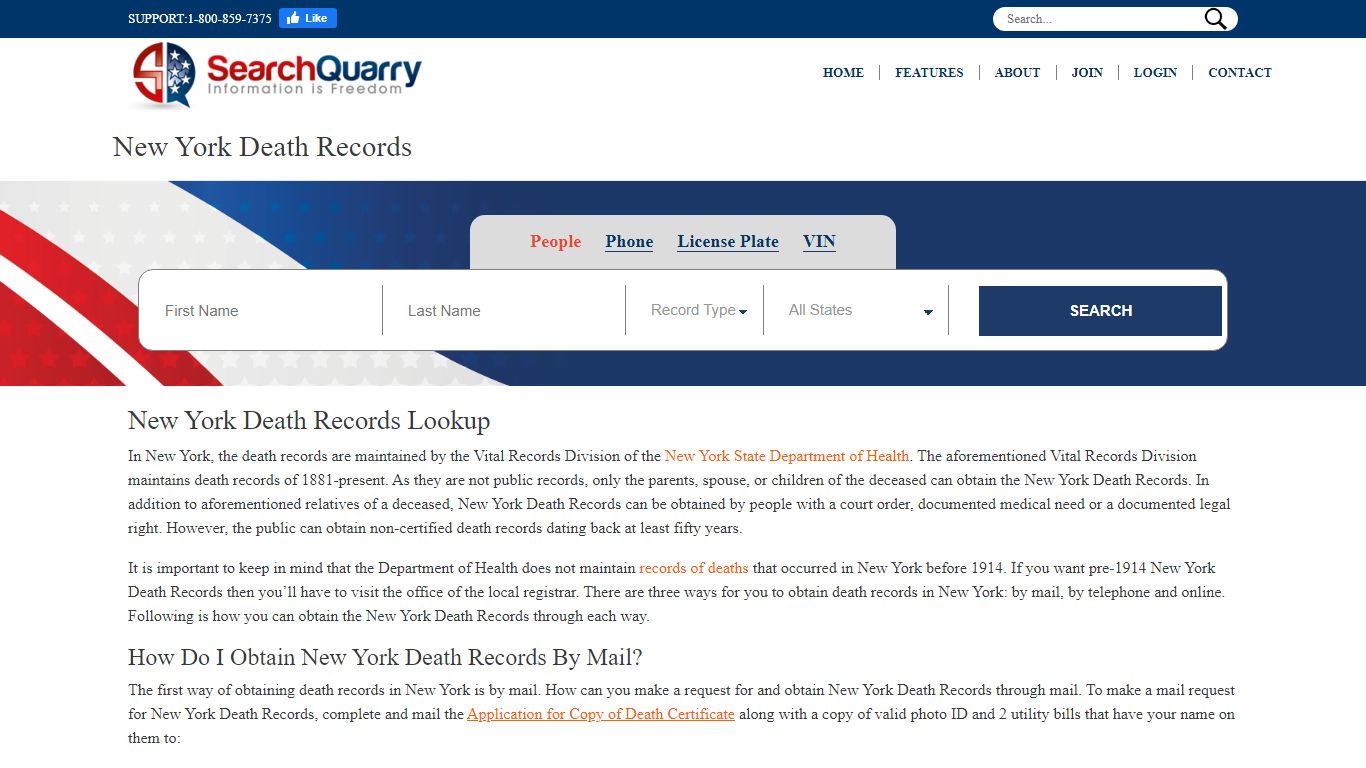 Enter a Name to View Death Records Online - SearchQuarry